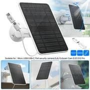 Omorc 10W 360  Solar Panel Charger for Outdoor Security Camera Eufy Type-C Micro USB IP65 Waterproof