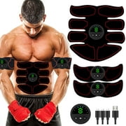 Omorc Ab Stimulator Muscle Trainer Stimulator, 6 Modes and 19 Intensities, EMS Abs Stimulator Military Trainer Body Workout Massager