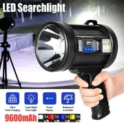 Omorc Handheld LED Searchlight USB & Solar Charging Spotlight 200000 Lm with Side Light for Boating Camping