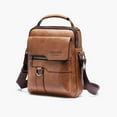 thumbnail image 1 of Omorc Men's Shoulder Messenger Bag Crossbody Briefcase Handbag PU Leather Satchel Bags, 1 of 22