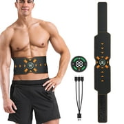 Omorc Muscle Stimulator Muscle Trainer, EMS Abdominal Muscle Toning Belt Rechargeable AB Trainer ABS Stimulator Toner Belt with 10 Modes 39 Levels