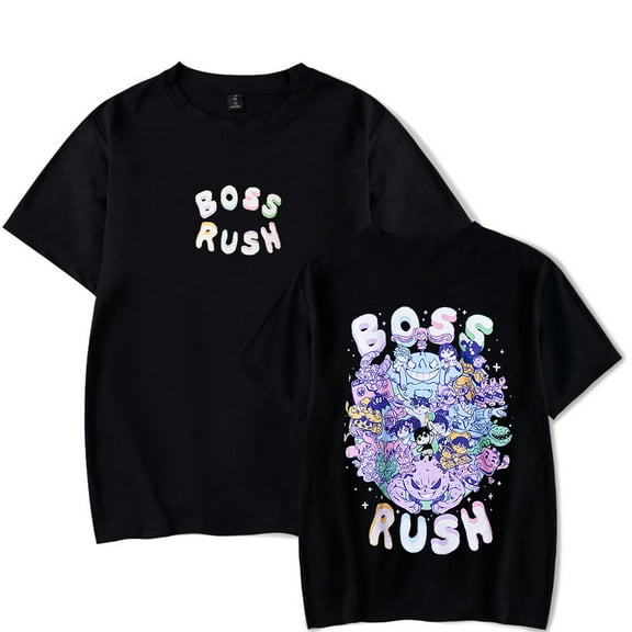 Omori Boss Rush T-shirt Merch Popular Reversible Print Unisex Fashionable Casual Short Sleeve Top
