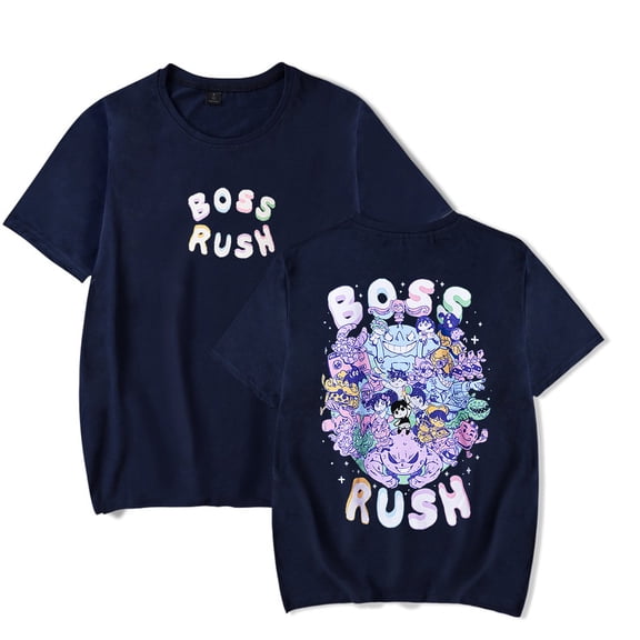 Omori Boss Rush T-shirt Merch Popular Reversible Print Unisex Fashionable Casual Short Sleeve Top