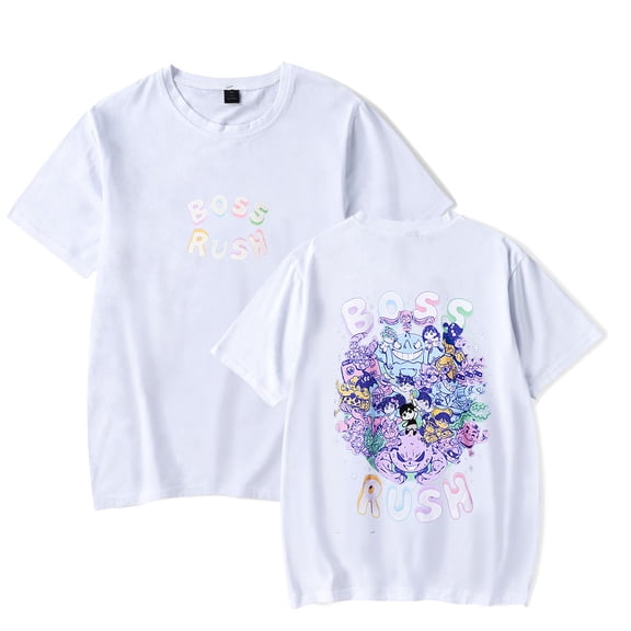 Omori Boss Rush T-shirt Merch Popular Reversible Print Unisex Fashionable Casual Short Sleeve Top