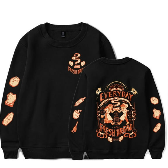 Omori Fresh Bread Merch crew neck sweatshirt Popular Graphics Print Unisex Trendy Casual Streetwear Sweatshirt