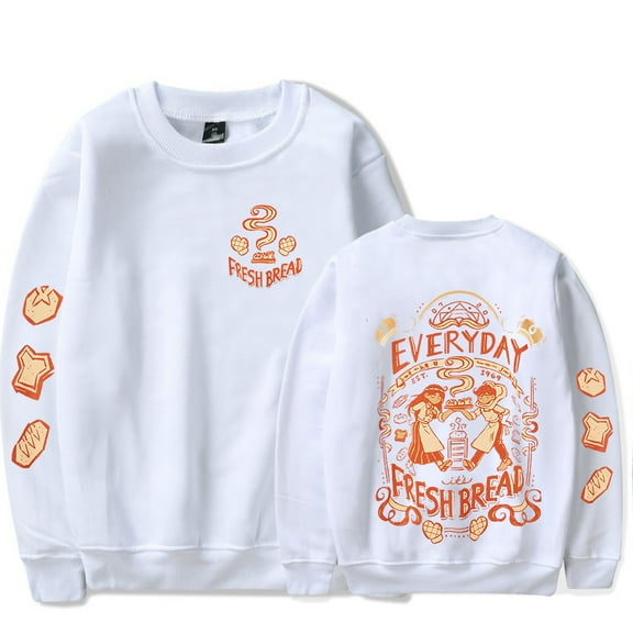 Omori Fresh Bread Merch crew neck sweatshirt Popular Graphics Print Unisex Trendy Casual Streetwear Sweatshirt
