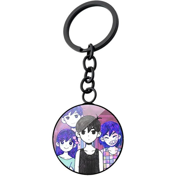 Omori Game Cosplay Keychains Anime Cartoon Key Charm Costume Accessories(D)