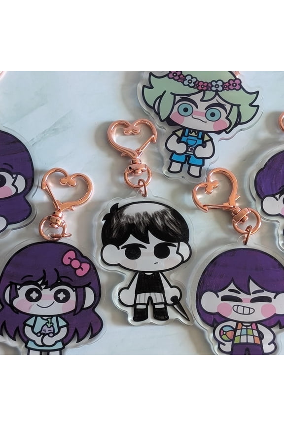 Omori Game Keychain Collection | Keychain Accessory | Bag Accessory | Game Fan Gift | Omori Fan Gift | Video Game Keychains Gift (1 keychain)