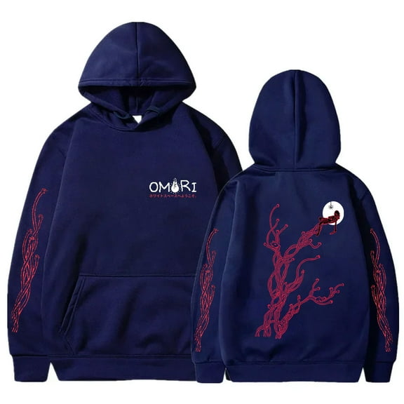 Omori Logo Hoodies Red Hands Merch Pullovers Winter Women Men Fashion Streetwear Hooded Sweatshirts
