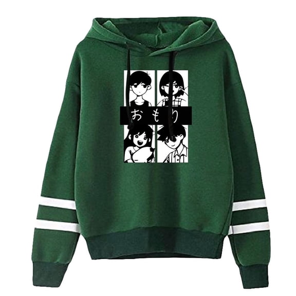 Omori Merch Unisex Hoodie, Pocketless Casual Sweatshirt, Stylish Long-sleeved Pullover.,2XL,Green