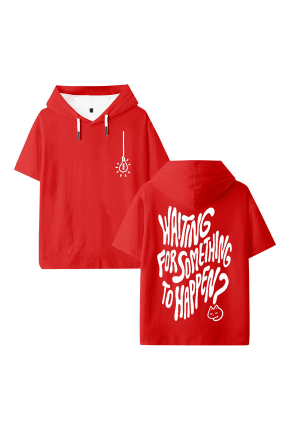 Omori Newo Logo Merch Hooded T-Shirt Casual Short Sleeve