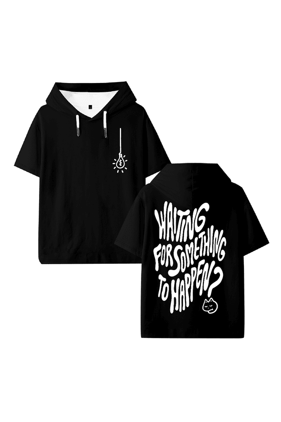 Omori Newo Logo Merch Hooded T-Shirt Streetwear Short Sleeve