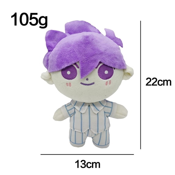 Omori Plush Toys, 9inch Omori Sunny Basil Kel Hero Aubrey Mari Characters Plushies, Game Figure Stuffed Pillow Cartoon Merch Prop for Gaming Fans -F