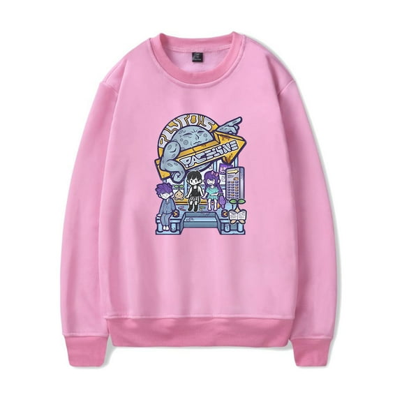 Omori Pluto's Spaceline Crewneck Sweatshirt Unisex Pullovers Casual Streetwear Clothes
