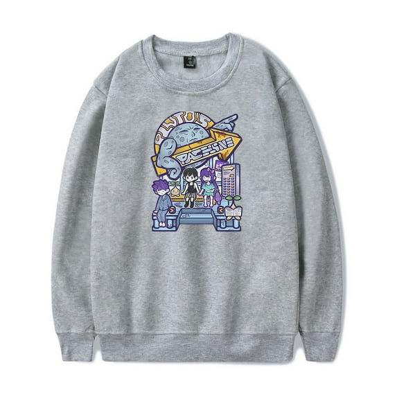 Omori Pluto's Spaceline Crewneck Sweatshirt Unisex Pullovers Casual Streetwear Clothes
