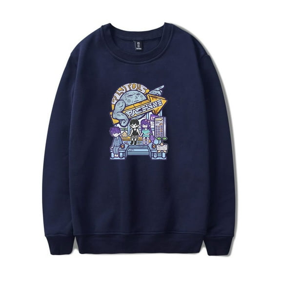 Omori Pluto's Spaceline Crewneck Sweatshirt Unisex Pullovers Casual Streetwear Clothes