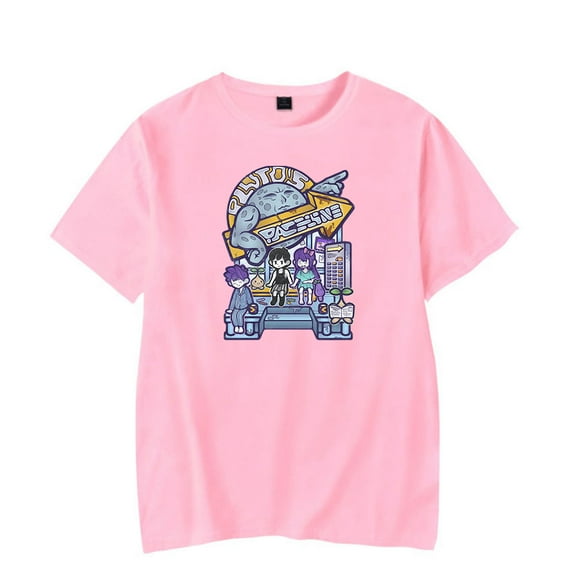 Omori Pluto's Spaceline T-shirs Crewneck Short Sleeve Tee Unisex Tops