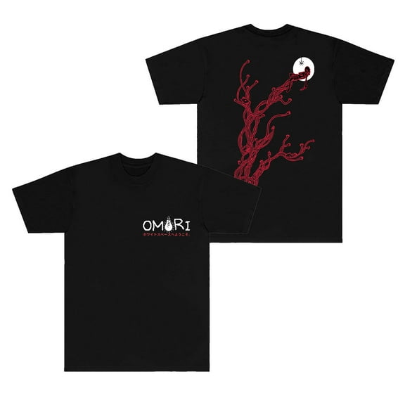 Omori Red Hands T-shirts New Logo Merch Tee Cosplay Women Men Fashion Streetwear Crewneck Short Sleeve Top