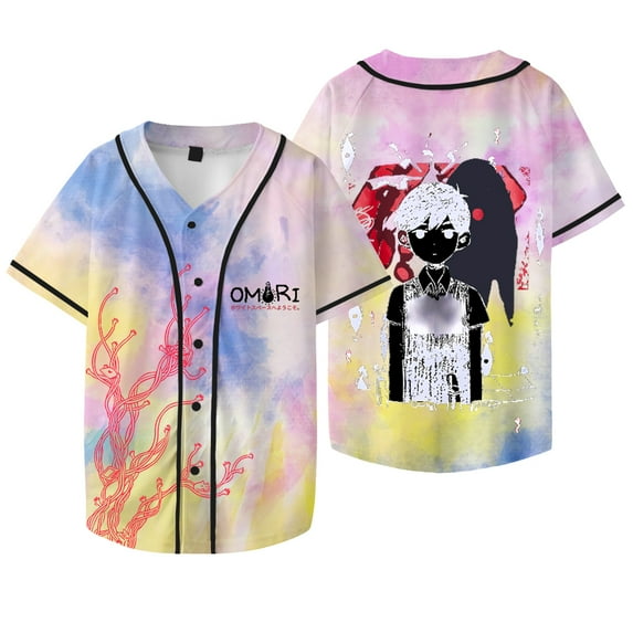 Omori Red Space Merch Baseball Jacket Summer Women Men Fashion Casual Harajuku Short Sleeve T-Shirts