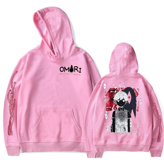 Omori Red Space Merch Hoodies with trendy patterns printed on men's and women's fashionable street sports shirts