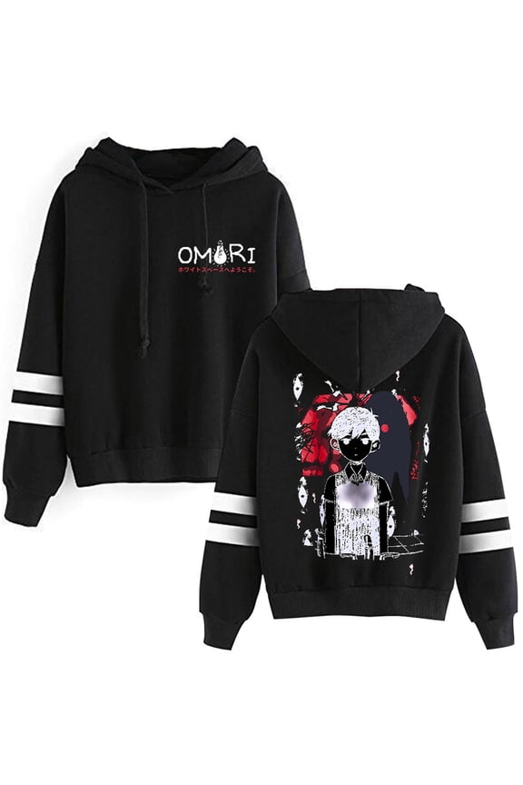 Omori Red Space Merch Pullover Hoodies Cosplay Women Men Fashion Casual Harajuku Long Sleeve Streetwear