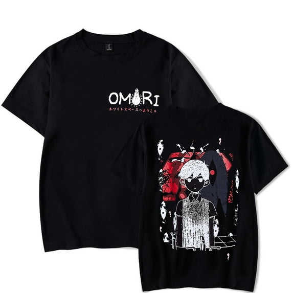 Omori Red Space T-shirt Merch Popular Reversible Print Unisex Fashionable Casual Short Sleeve Top