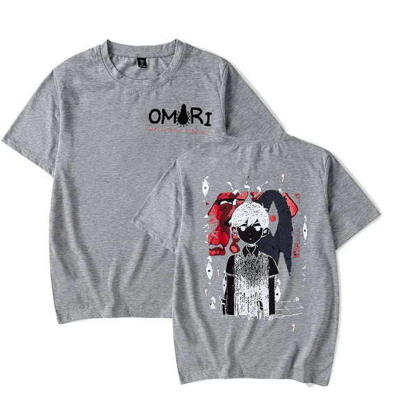 Omori Red Space T-shirt Merch Popular Reversible Print Unisex Fashionable Casual Short Sleeve Top
