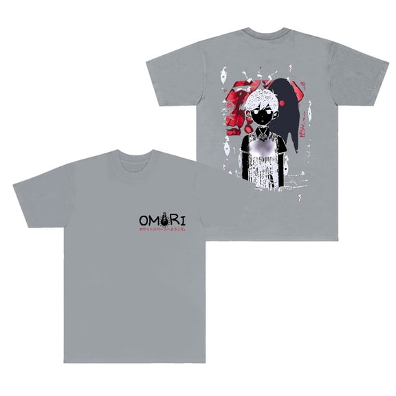 Omori Red Space T-shirts New Logo Merch Tee Summer Women Men Fashion Casual Harajuku Short Sleeve Top