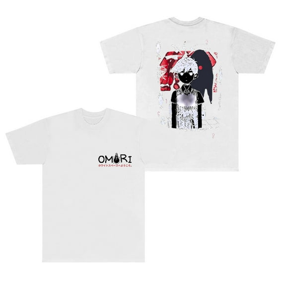 Omori Red Space T-shirts New Logo Merch Tee Summer Women Men Fashion Casual Harajuku Short Sleeve Top
