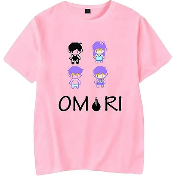 Omori T-shirt Printed Logo Round Neck Short Sleeve Game T-shirt Men's Women's Harajuku Casual Tops