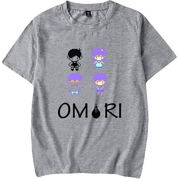 Omori T-shirt Printed Logo Round Neck Short Sleeve Game T-shirt Men's Women's Harajuku Casual Tops