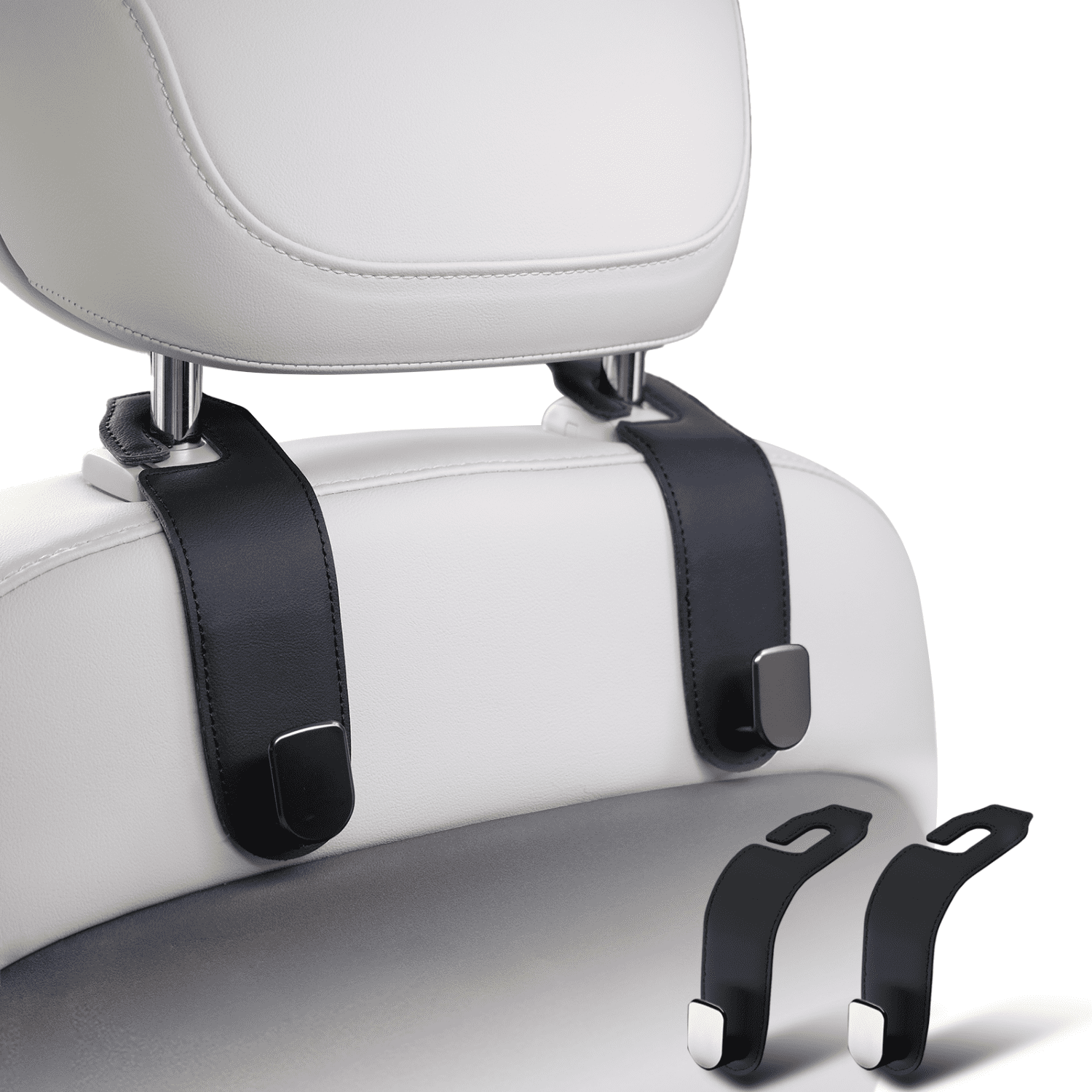 AUCELI Car Seat Back Headrest Hook, 360° Rotation Invisible Car Purse  Holder Back Seat Hanger, Double Hook Storage Organizer Headrest Mount,  Interior
