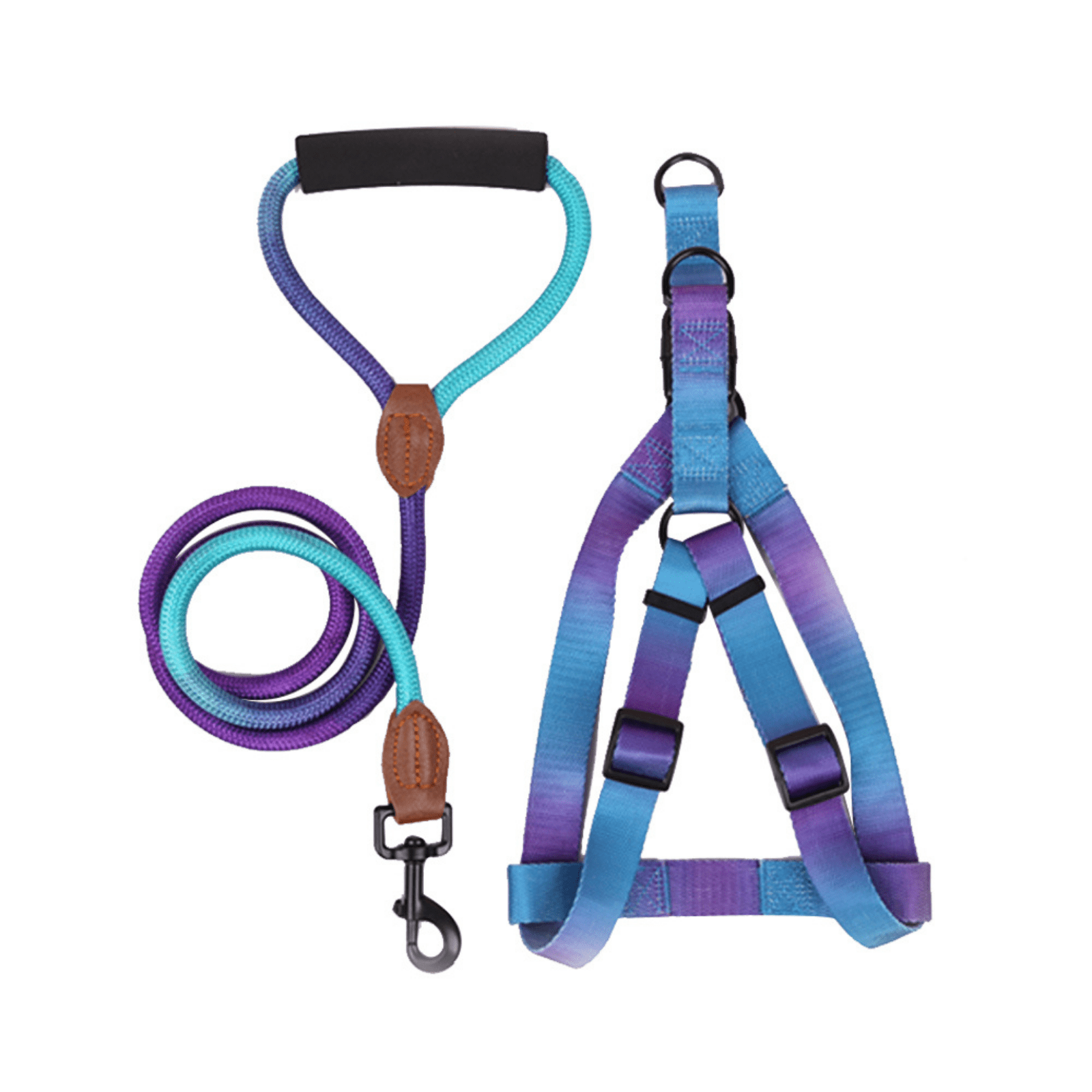 Ompellus Dog Harness Leash Set, Adjustable Heavy Duty No Pull Halter