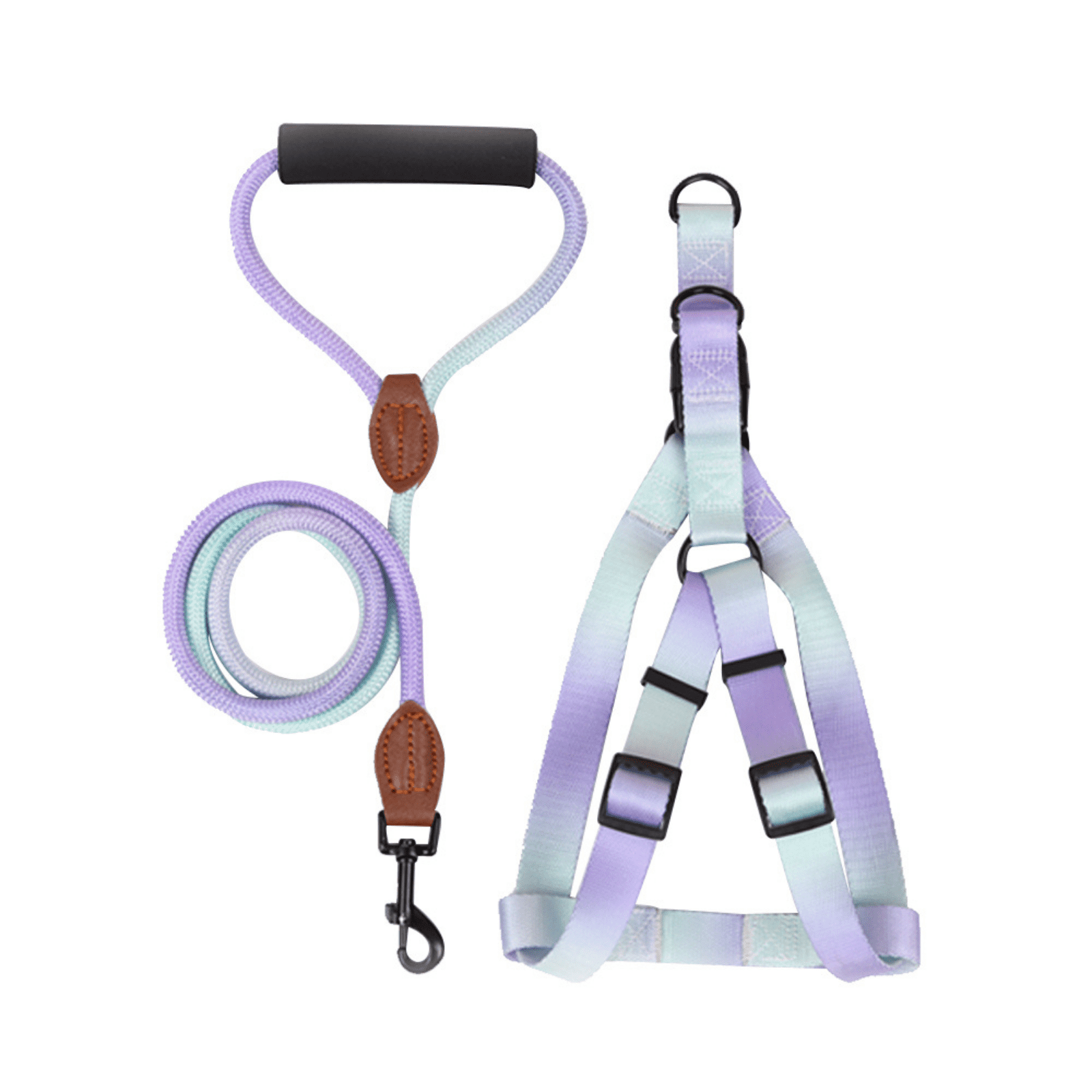 Ompellus Dog Harness Leash Set, Adjustable Heavy Duty No Pull Halter