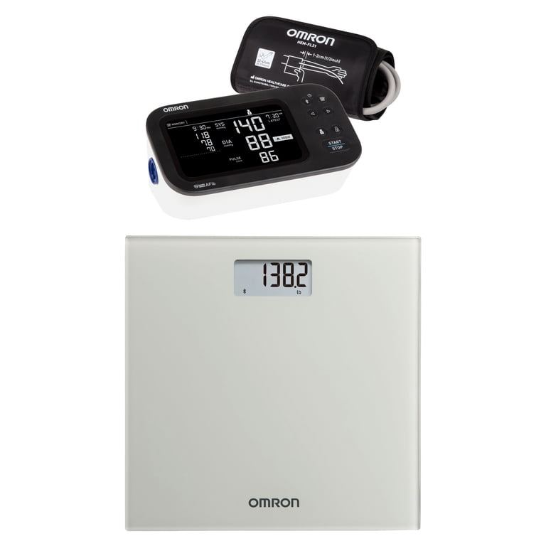 Omron 10 Series Upper Arm Blood Pressure Monitor and Digital Scale