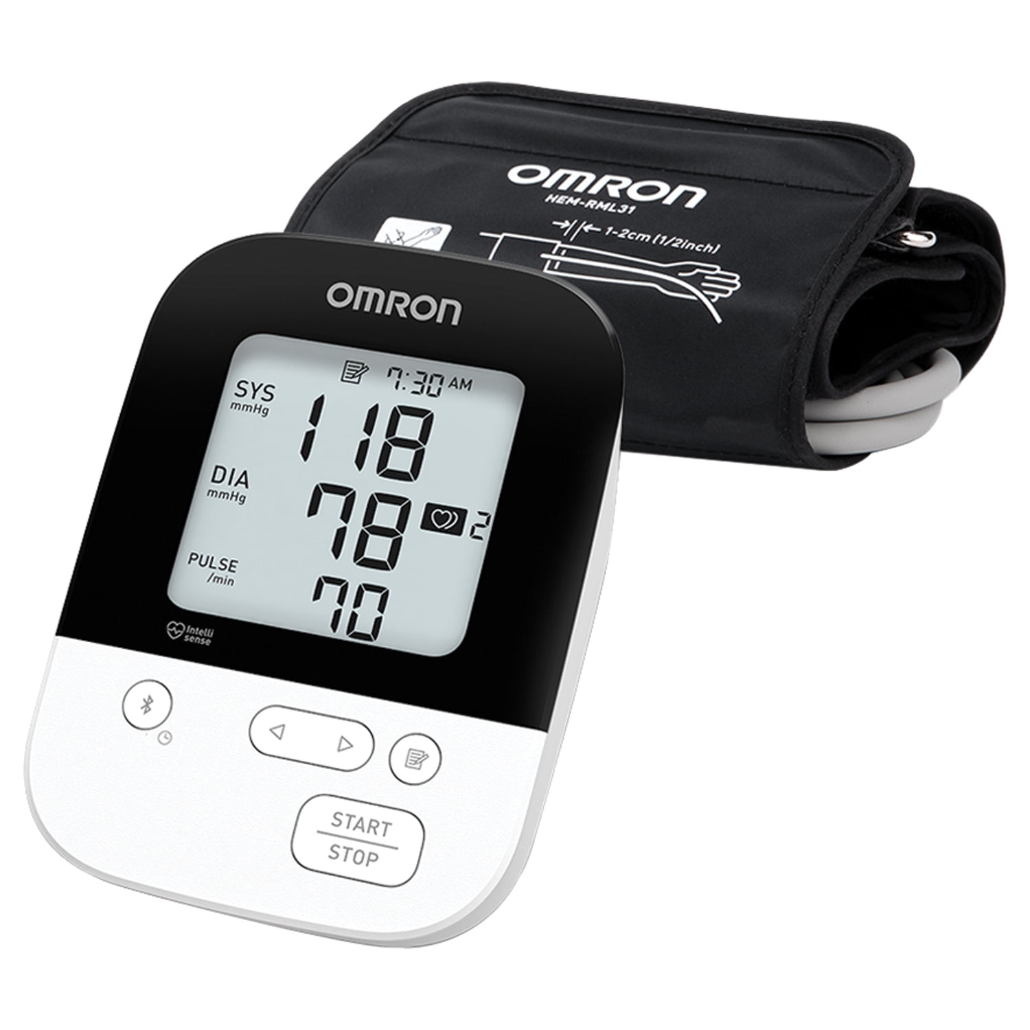 Omron 5 Series Blood Pressure Monitor Adult, Arm, Nylon Cuff, Automatic ...