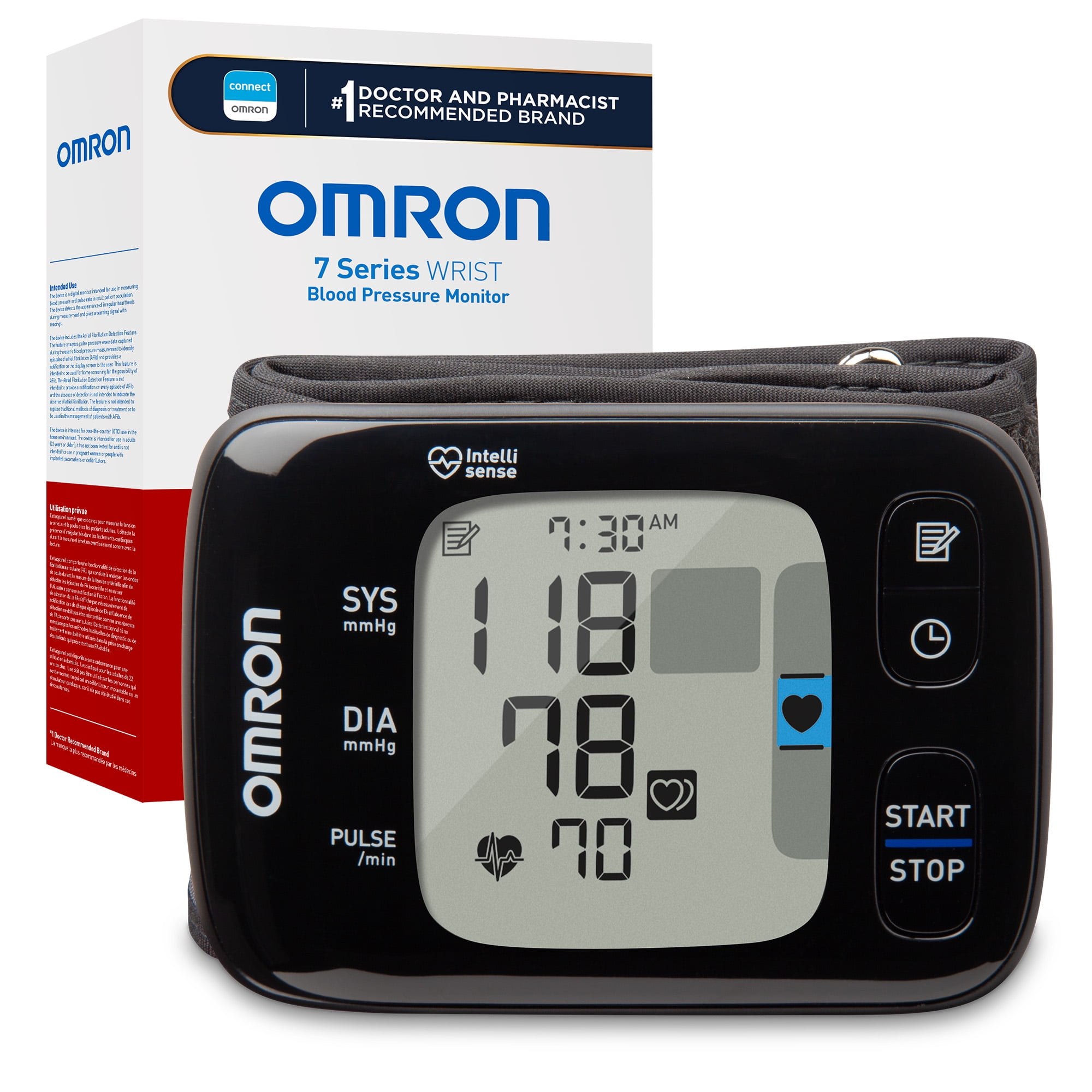 OMRON 7 Series Wireless Wrist Blood Pressure Monitor and Wrist