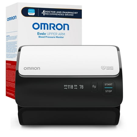 Omron - Evolv - Wireless Upper Arm Blood Pressure Monitor - Black/white
