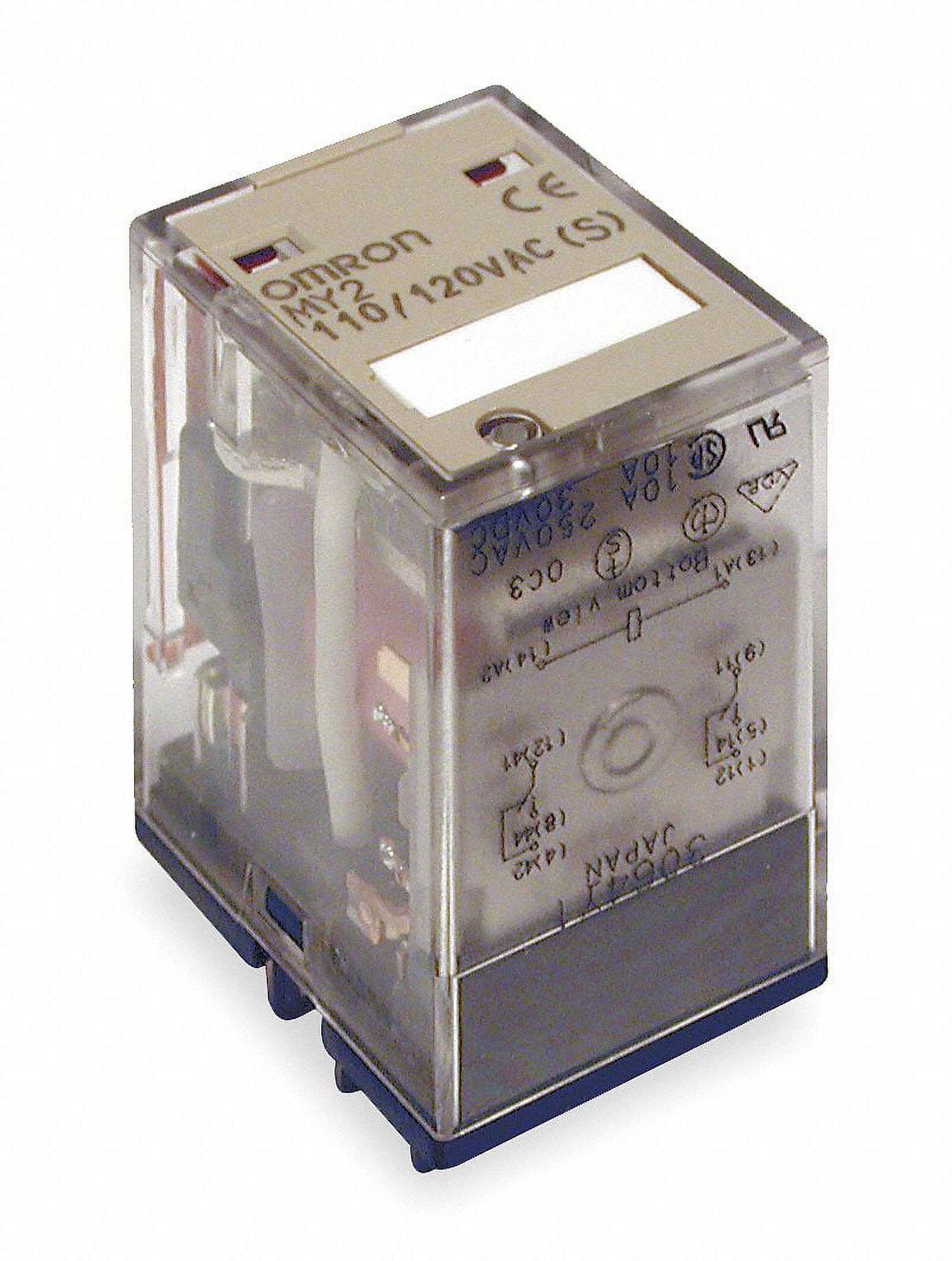 General Purpose Relay, 12V DC Coil Volts, Square, 11 Pin, 3PDT