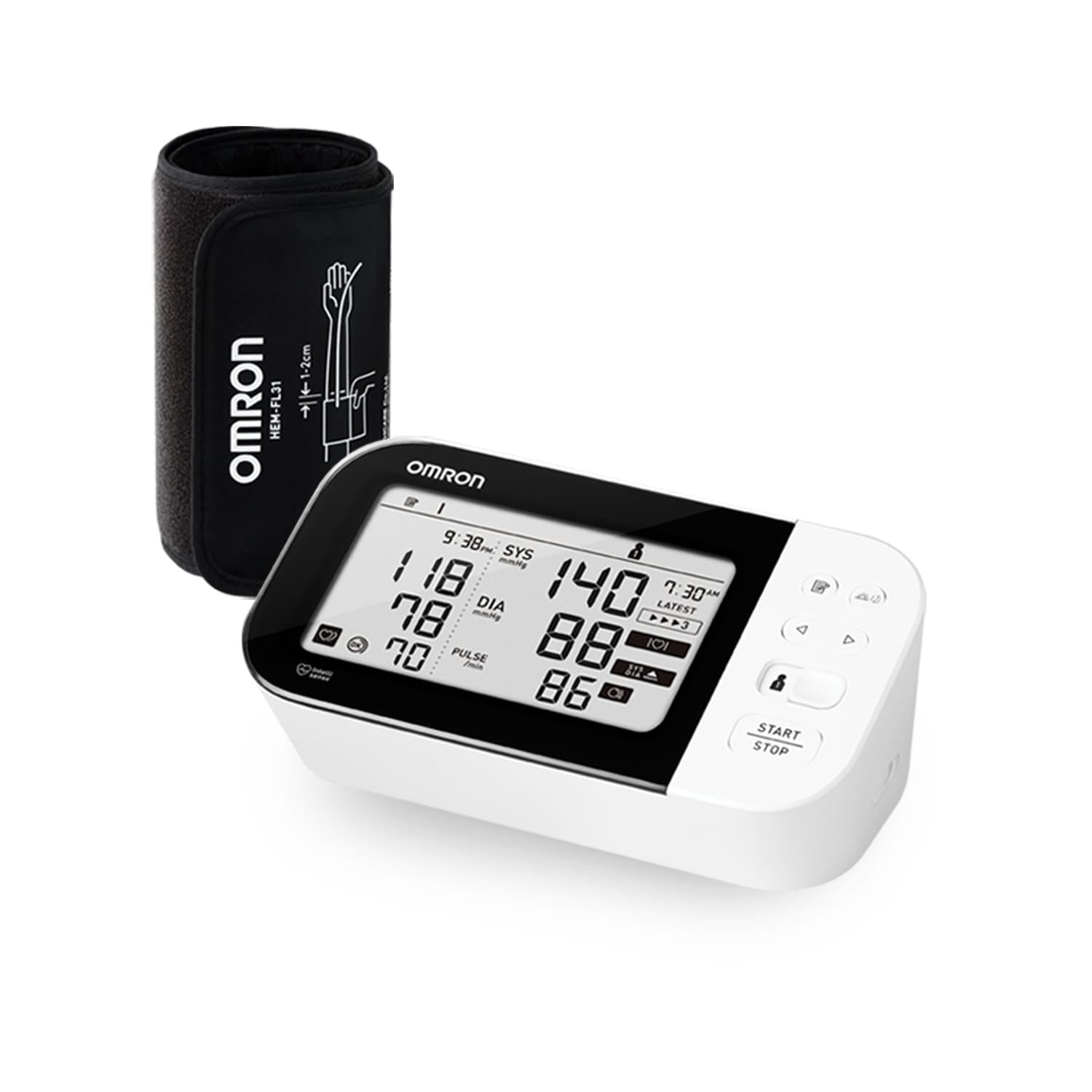 Omron HEM 7361T with bluetooth, AFIB Indicator, IntelliWrap Cuff \u0026 Dual User Feature