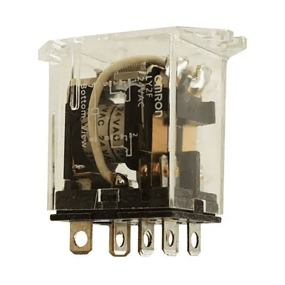 Omron IA Relay, DPDT, 15 Amp, 24 VAC Coil, with Flange