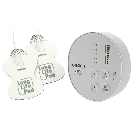 Omron PM400 Pocket Pain Pro Tens Unit & PMLLPAD ElectroTHERAPY Long Life Pads