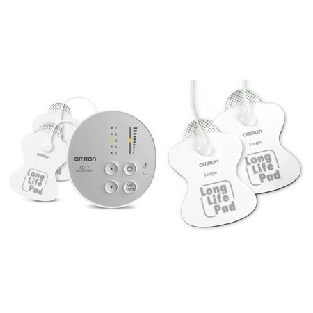 Omron PM400 Pocket Pain Pro Tens Unit & PMLLPAD-L ElectroTHERAPY TENS Long-Life Pads
