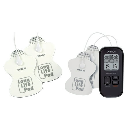 Omron PM500 Max Power Relief TENS Device & PMLLPAD ElectroTHERAPY Long Life Pads