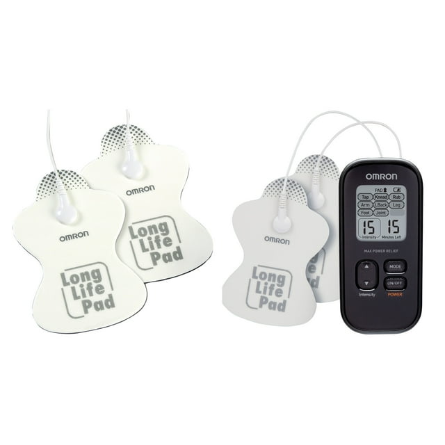 Omron PM500 Max Power Relief TENS Device & PMLLPAD ElectroTHERAPY Long Life Pads
