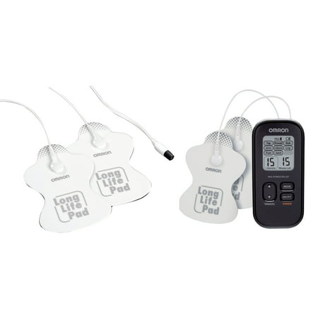 Omron PM500 Max Power Relief TENS Device & PMLLPAD-L ElectroTHERAPY TENS Long-Life Pads