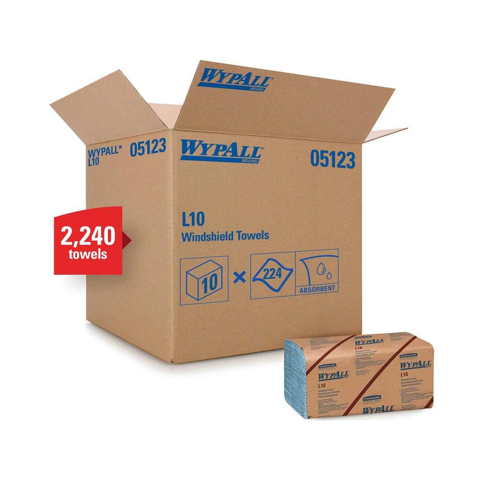 Omsix 05123 Blue WYPALL L10 Windshield Towel 1 Ply 9 3 W X 10 25 L omsix-05123-blue-wypall-l10-windshield-towel-1-ply-9-3-w-x-10-25-l