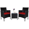 Omsix 3 Piece Patio Chairs Outdoor Wicker Chair Small Patio Furniture 