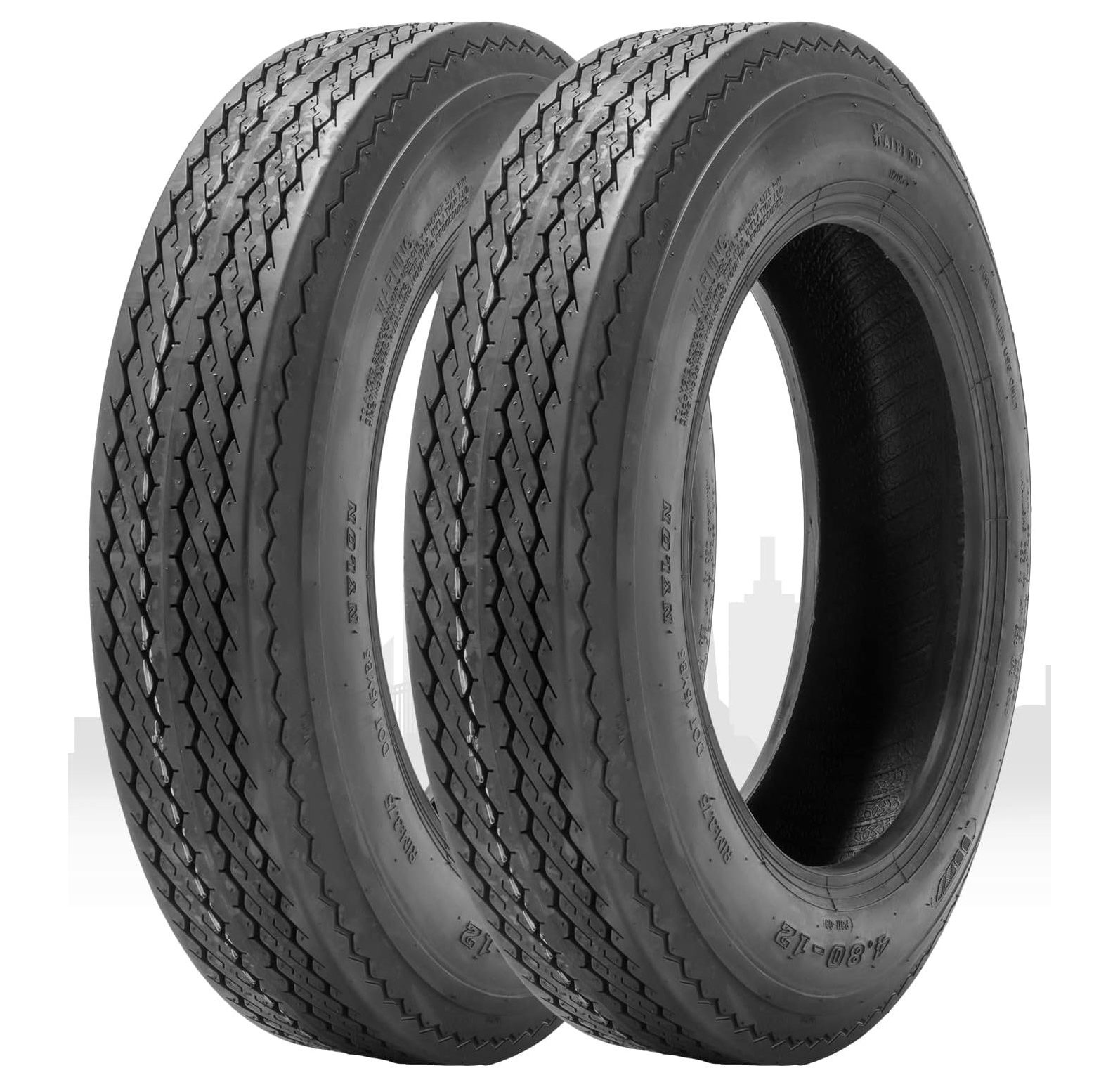 Omsix 4.808 Trailer Tires, 4.80x8 6PR Load Range C for Log Splitter