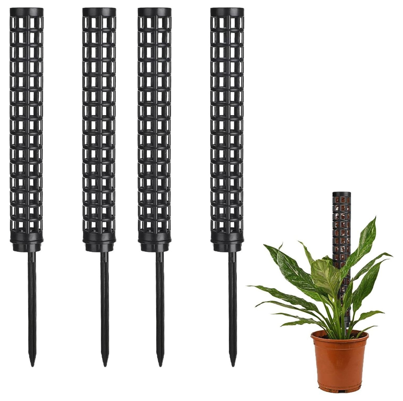 Omsix 4 PCS Plastic Moss Pole 15 Inch Stackable Plant Poles Sphagnum